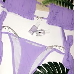 Lavender Jeweled Bikini