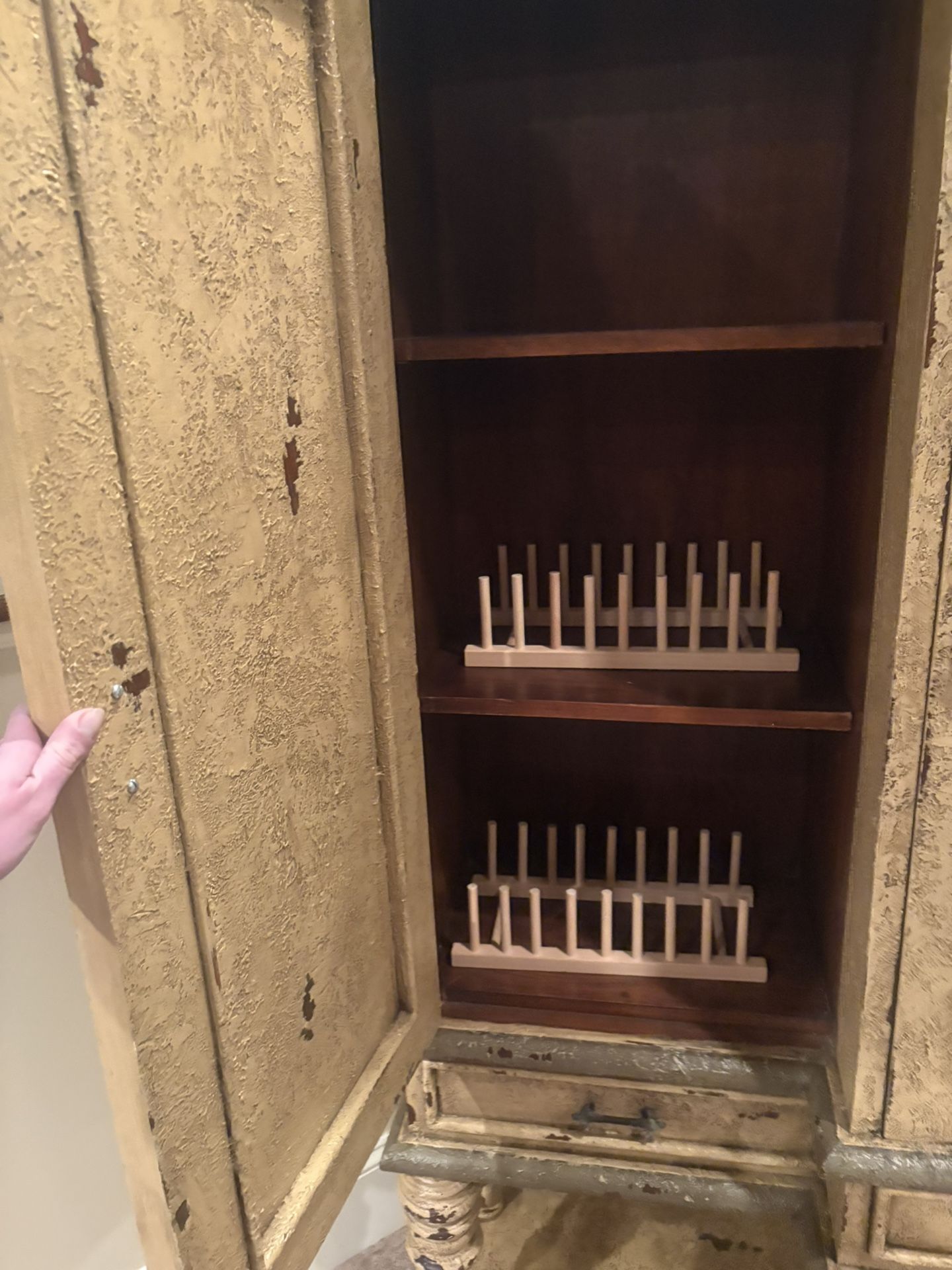 Rustic Homefest Armoire with wine rack