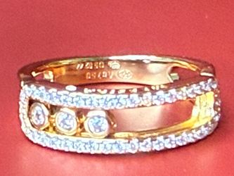 Messika Gold Diamond Move Classique  Pavé  ring sz8