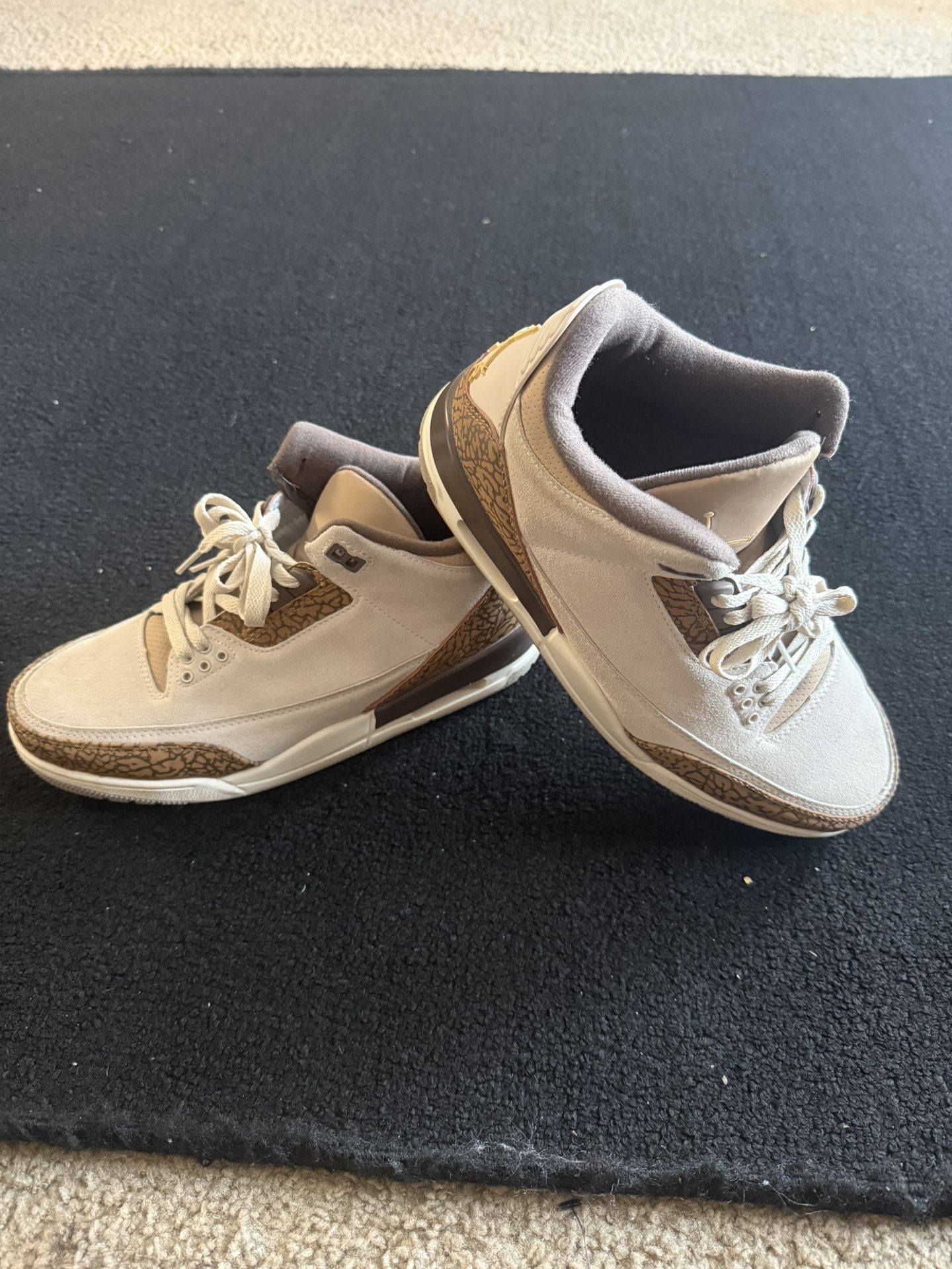 Air Jordan 3 tan brown sneakers