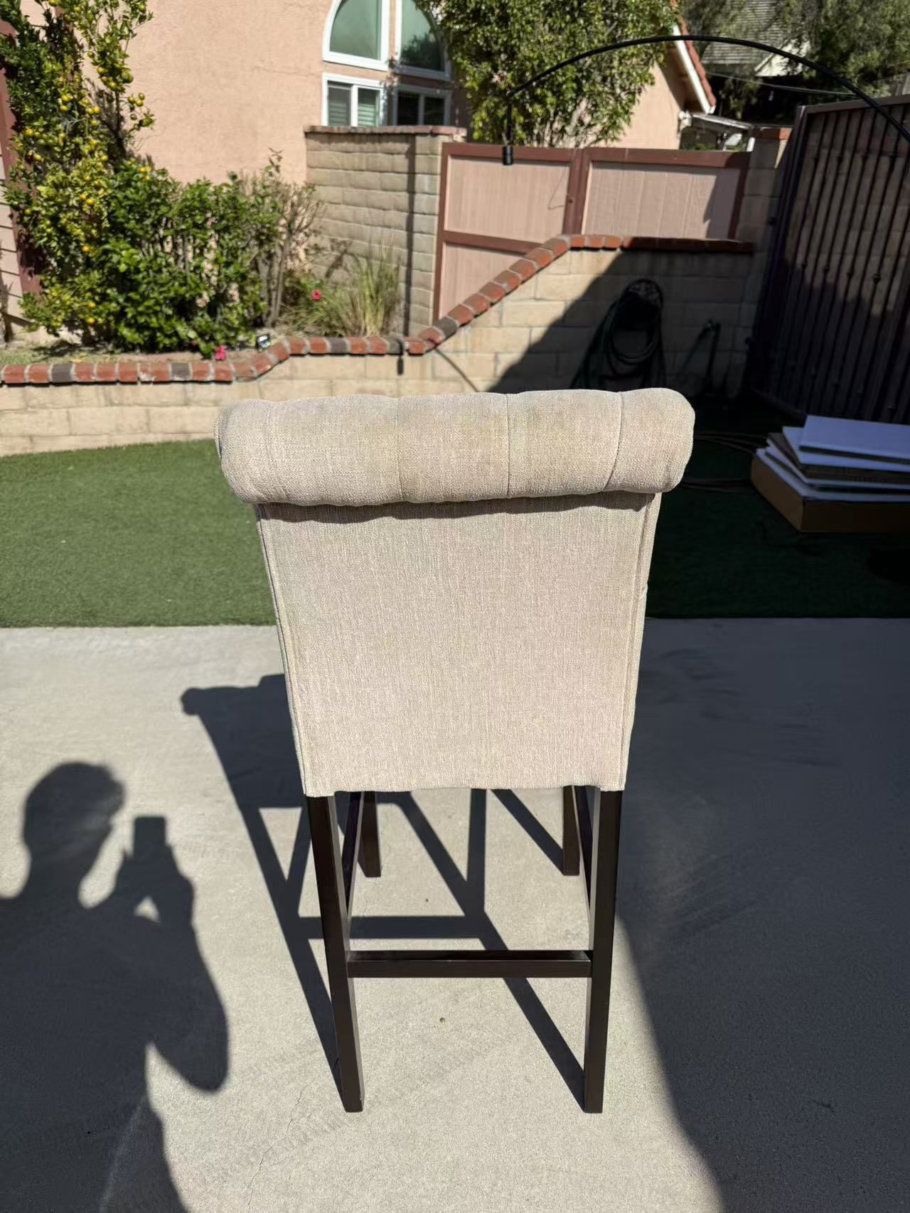 Ashley Furniture Tufted Upholstered Counter-Height Chair – $40 (Walnut, CA) 3PCS， TOTAL：USD120