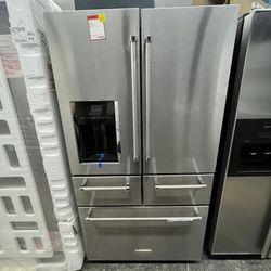 Kitchen Aid 5 Door Refrigerator Stainless Steel Open Box New