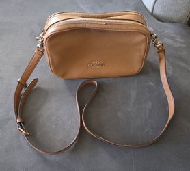 Coach Pebbled Leather Crossbody Bag (Tan)