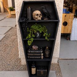 Handmade Coffin Shelf 4ft Gothic Decor