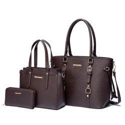 3PCS Purses for Women Tote Bag and Wallet Set Shoulder Satchel Handbags