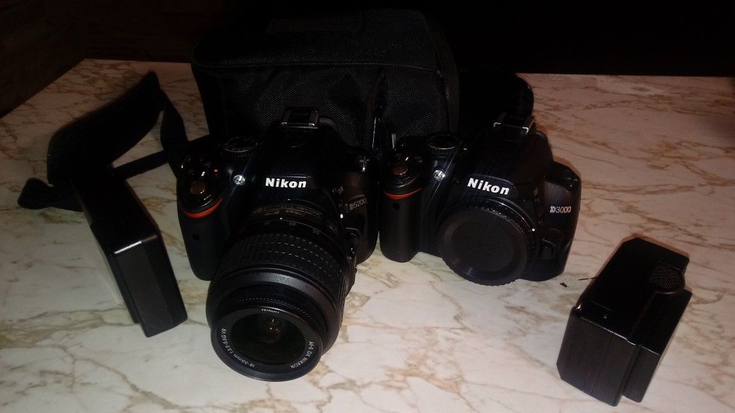 Nikon D5200 and D3000
