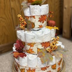Pumpkin Patch Baby Diaper Cake