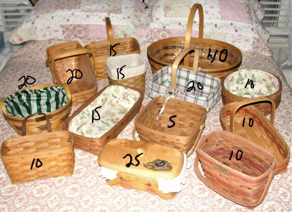 Longaberger Baskets for sale $10 to $40 check prices in pictures. Bristol Boro, Pa. 19007