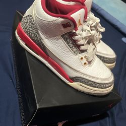 Jordan 3 Cardinal red