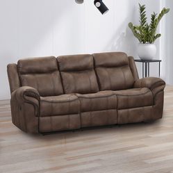 $1350 leatherette 3pcs recliner set