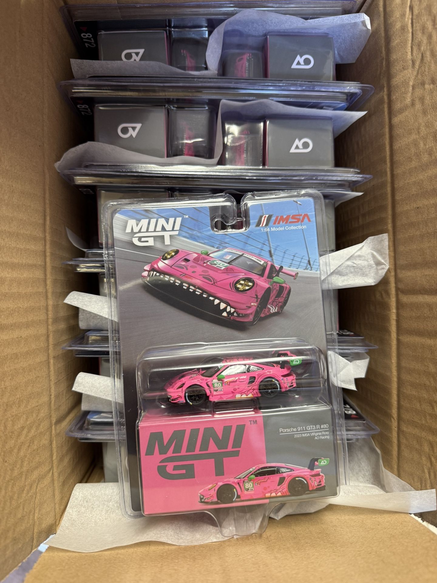 Mini GT 1:64 Porsche 911 GT3 R #80 AO Racing 2023 IMSA VIRginia Roxy MGT00872