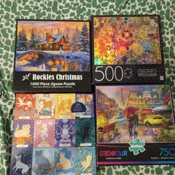 Lot Of 4 Jigsaw Puzzles 10.00