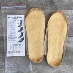 Mens Size L (10-12) Knitting Crochet Slipper Bottoms with Patterns