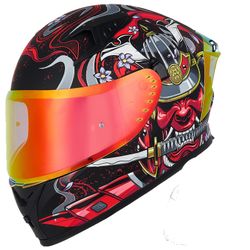 New Matte Red Samurai Dot Motorcycle Helmet $150