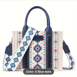 Boho Blue Tote NWT 