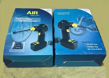Set of 2, AIR Digital Inflator CA1503 Air Pump Portable Tire Inflator , 7.9 Bar 115 Psi
