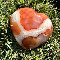 Carnelian Heart Palm Stone 