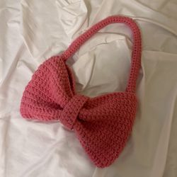 Handmade Crochet Bow Bag