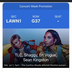 TLC/Shaggy/ Sean Kingston Parking And 4 Tickets 