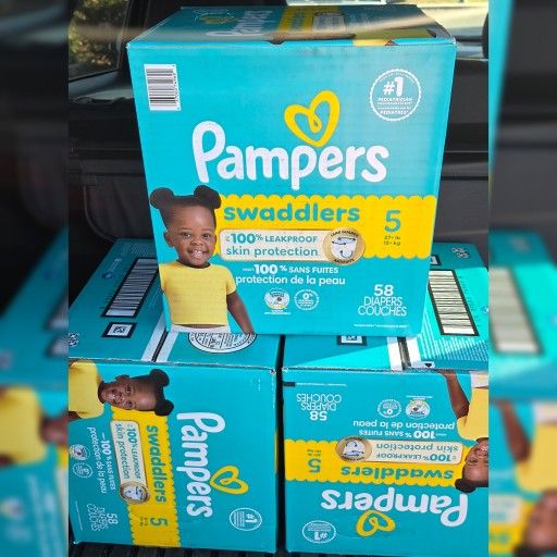 Pampers Swaddlers Sz 5 58 Count Brand New