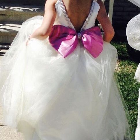 Ivory flower girl dress size 8