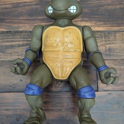 Vintage 1989 Playmates TMNT Giant Leonardo Blue Teenage Mutant Ninja Turtles 13"