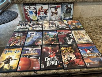 19 PlayStation 2 Games Madden, Knock Out Kings, Guitar Hero, Golf and Others 