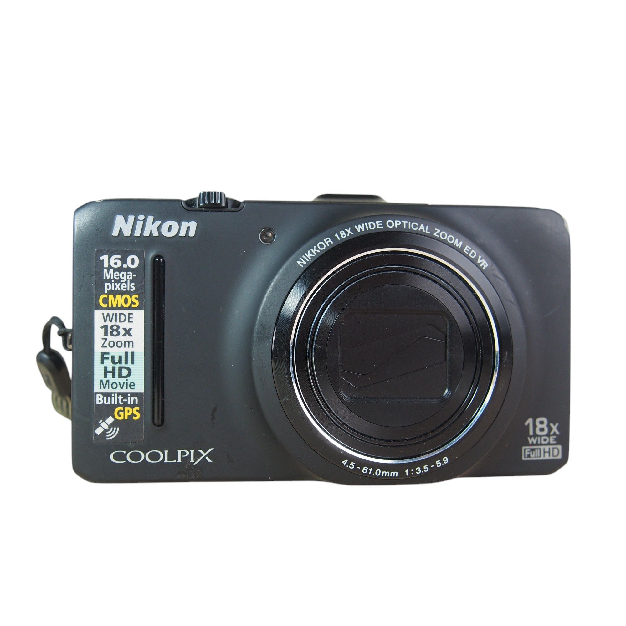 Nikon Coolpix S9300 16.0MP Digital Camera Bundle Black w/Charger + Battery EUC Comes with: Camera Charger Battery Wrist Strap *See pictures for full d