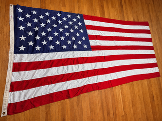 Large American USA Flag 58" x 116" Sewn Stars & Stripes Brass Grommets 5x10 Ft