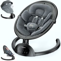 BabyBond Bluetooth Infant Baby Swing with Remote, Like New