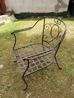 Wrought IRON CHAIR WITH CUSHIONS