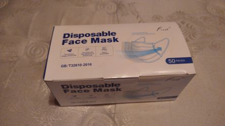 50 blue disposable face mask