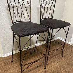 BAR STOOLS  WITH CUSHION SEATS / $75 For Both