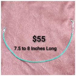 925 Sterling Silver Women's Bracelet/Brasalete De Plata 925 Para Dama