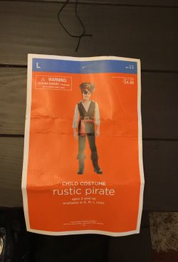 Child Rustic Pirate Size Large 8-10