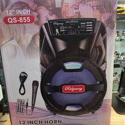 Ridgeway 12" Party Speaker W/Microphone- Brand New