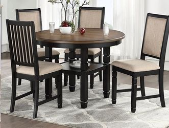 Elegant 5PC Round Dining Set – Perfect for Any Home Affordable Best Value