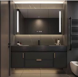 Oneroom 28-64IN Large Bathroom Vanity with Double Sink Retails $1,300 New in Create