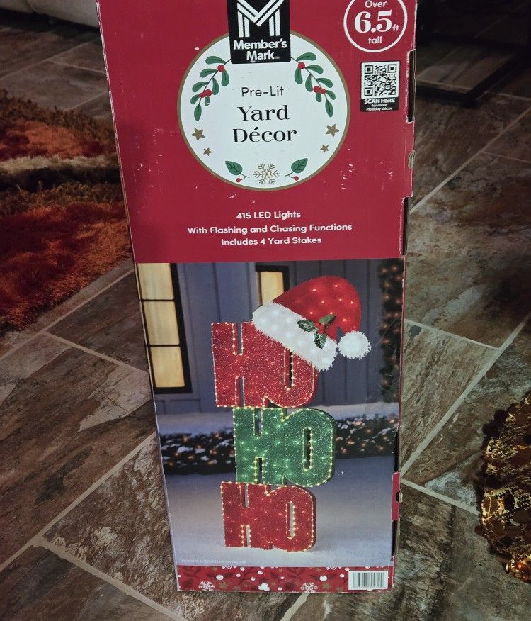 6ft HO HO HO LED sign