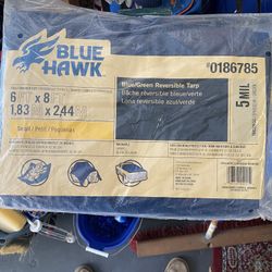 6’x8’ 5mil Blue Hawk Poly Tarp
