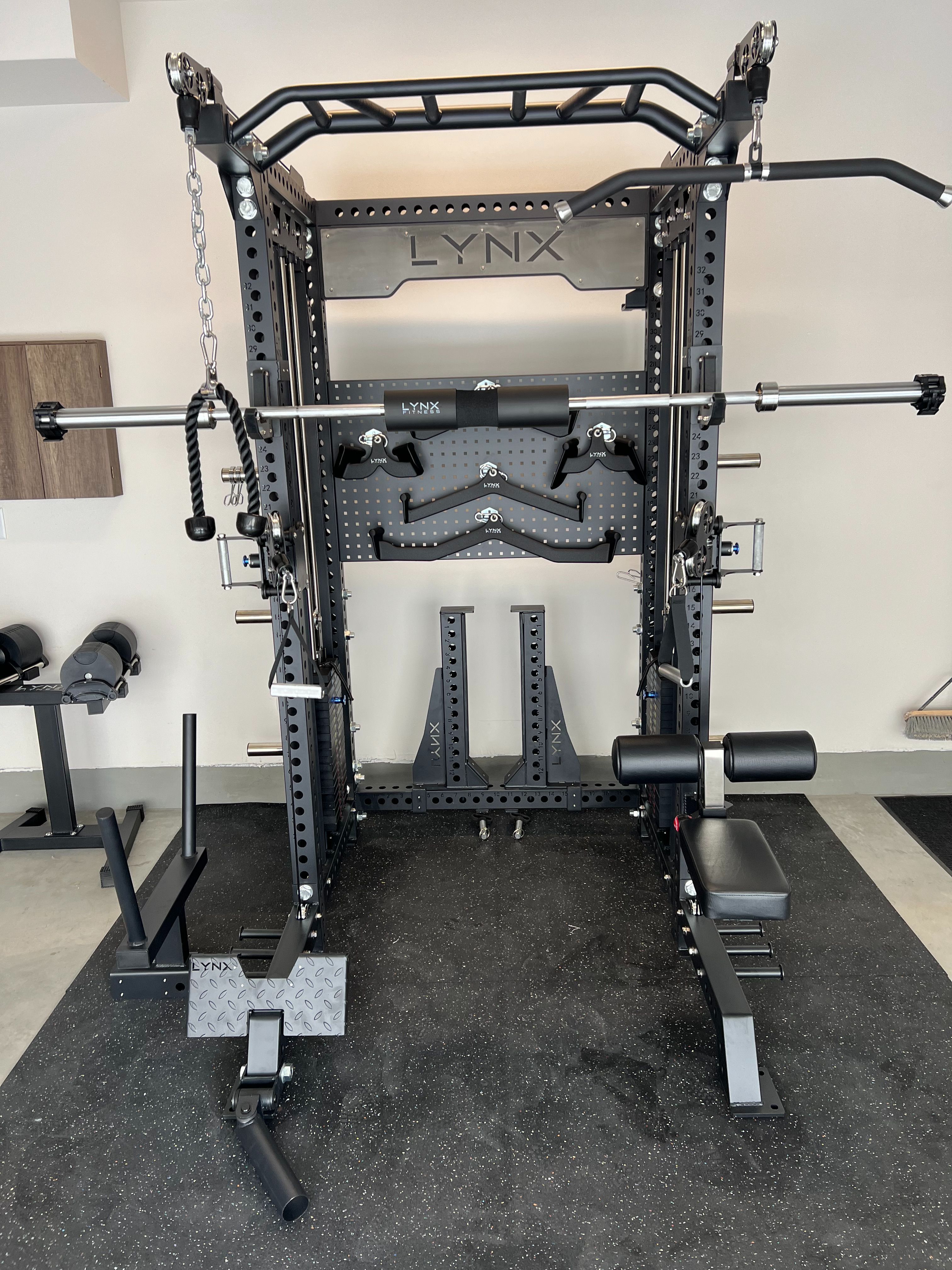 2in1 Pro Series - All in One Home Commercial Gym - Dual Cable Machine - Squat Rack - Bench Press - (Weights Fitness Exercise)