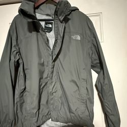 Gray North Face Rain Jacket