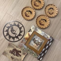 Kokopelli Themed Decor, Plates, Wall Art