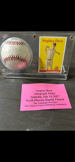 Stephen drew autograph baseball