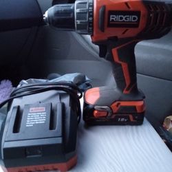 Rigid Drill, Battery And Charger. $45 Firm