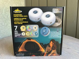 Cascade Mountain Tech Rechargeable Camping String Lights