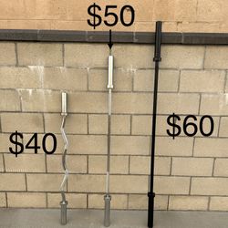 EZ Curl Bar, 5’ & 6’ Olympic Barbell  **See Photo For Pricing, FIRM PRICE**