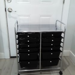 Plastic Drawers Rolling Cart 
