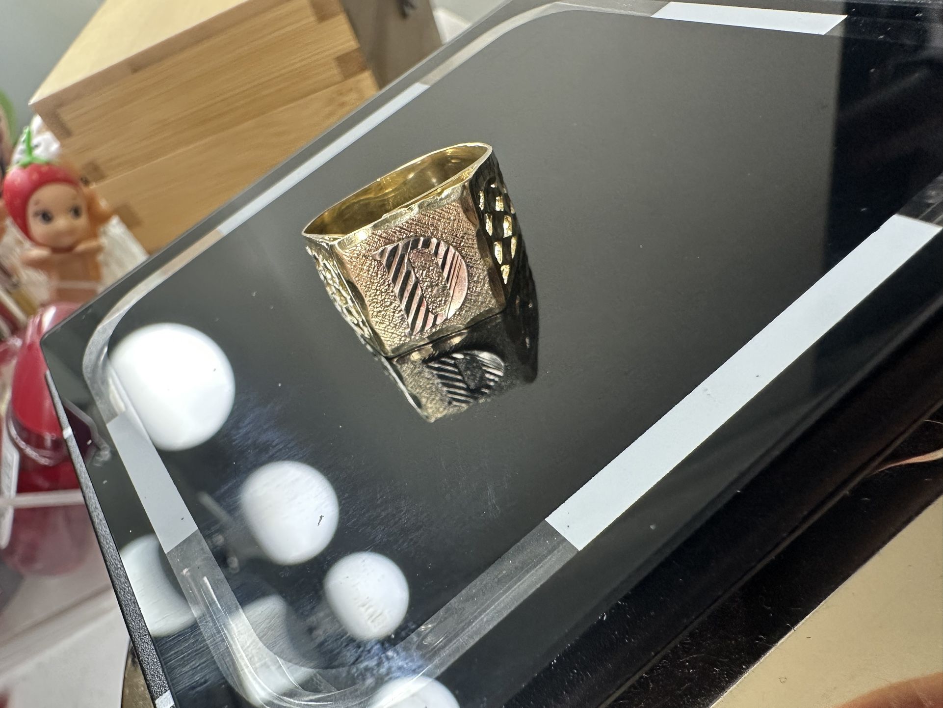āDā 14k Gold Ring