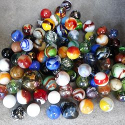 92 Vintage Glass Marbles, Rare, Collectable 